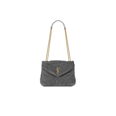 YSL LOULOU SMALL IN QUILTED SUEDE 4946991U8671112 (23*17*9cm)